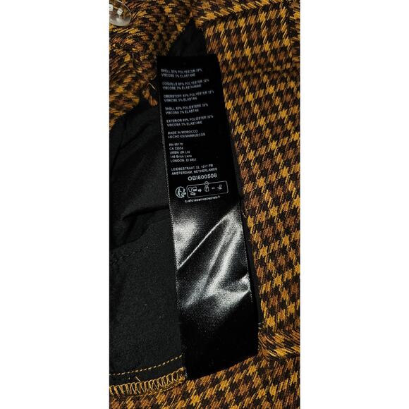 NWT Free People Jana Flare Trousers $98 SIZE 2 Brown Houndstooth Motif - Picture 8 of 8